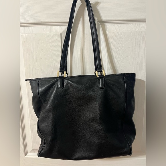 Tory Burch Black Leather Tote Bag - Picture 4 of 6